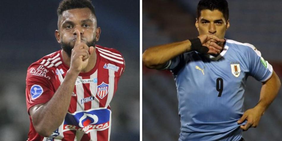 Miguel Ángel Borja y Luis Suárez