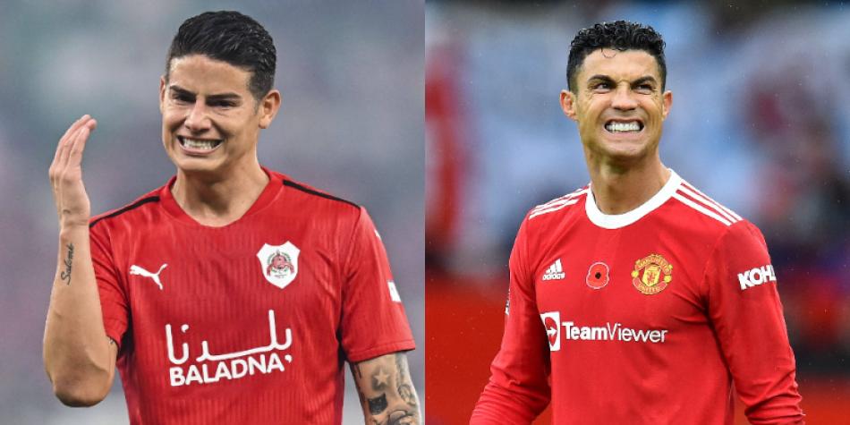 James Rodríguez y Cristiano Ronaldo