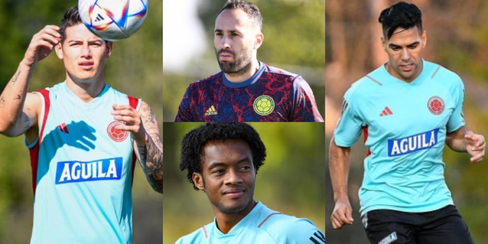 James, Ospina, Cuadrado y Falcao en Selección Colombia