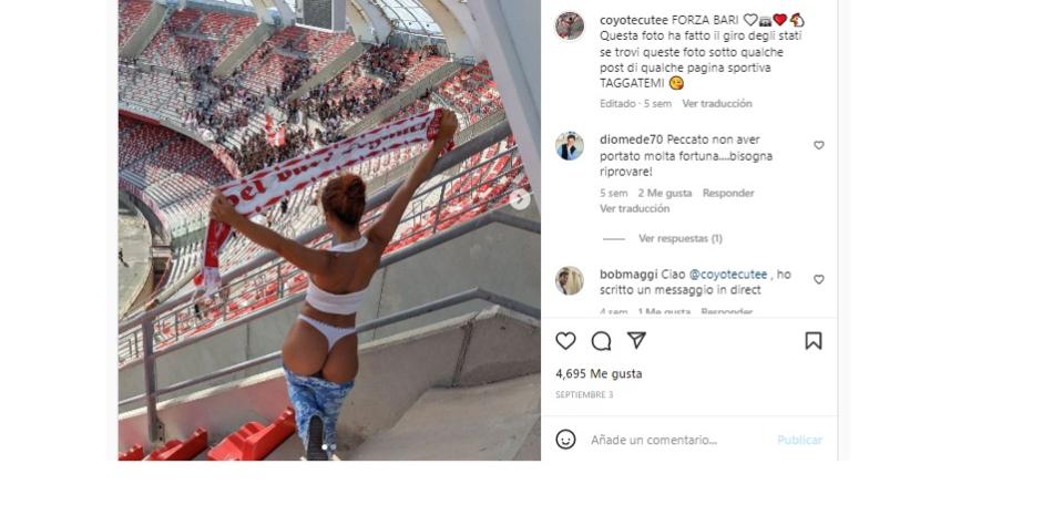 Coyotecutee, hincha de Bari