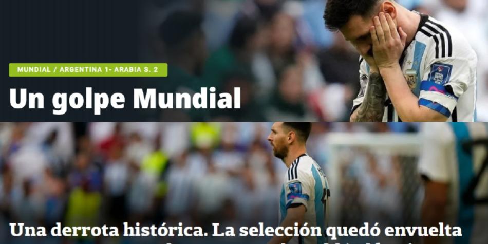 Medios hablan de derrota de Argentina