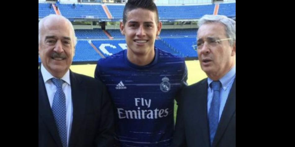 Andrés Pastrana, James Rodríguez y Álvaro Uribe