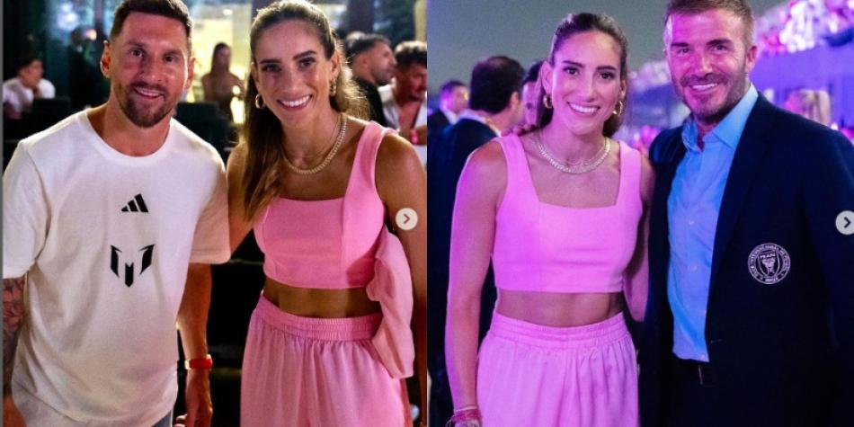 Melissa Ortiz en presentación de Messi