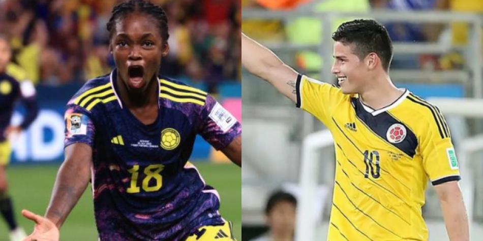 Linda Caicedo y James Rodríguez