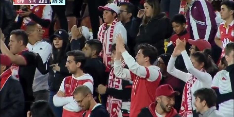 Hinchas de Santa Fe aplaudieron gol en contra