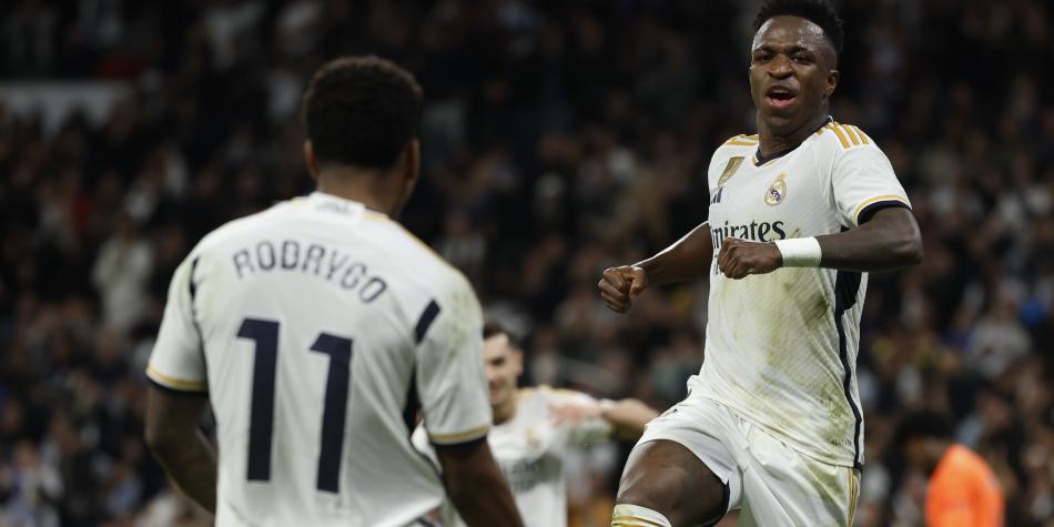 Rodrygo y Vinicius celebran goles en Real Madrid vs Valencia