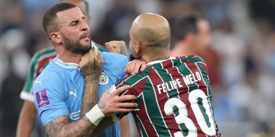 Pelea entre Kyle Walker y Felipe Melo