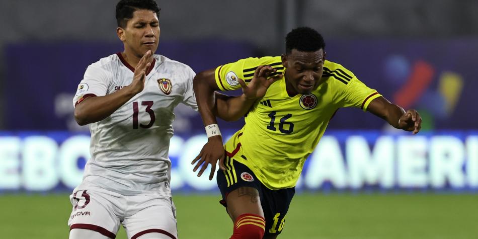 Colombia vs Venezuela en Preolímpico Sub-23