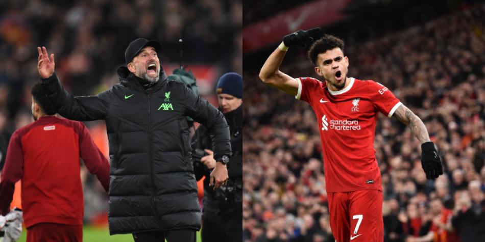 Jürgen Klopp y Luis Díaz
