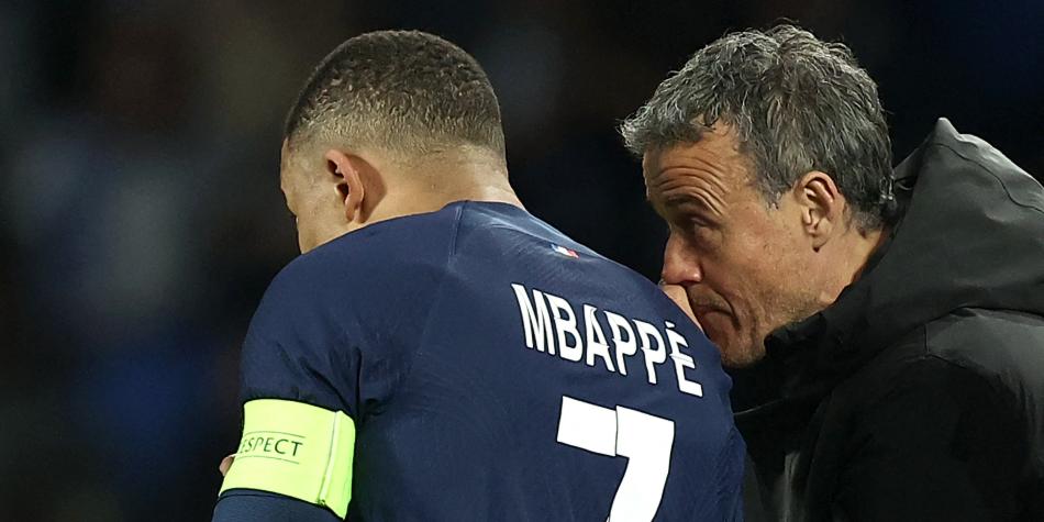 Kylian Mbappé y Luis Enrique