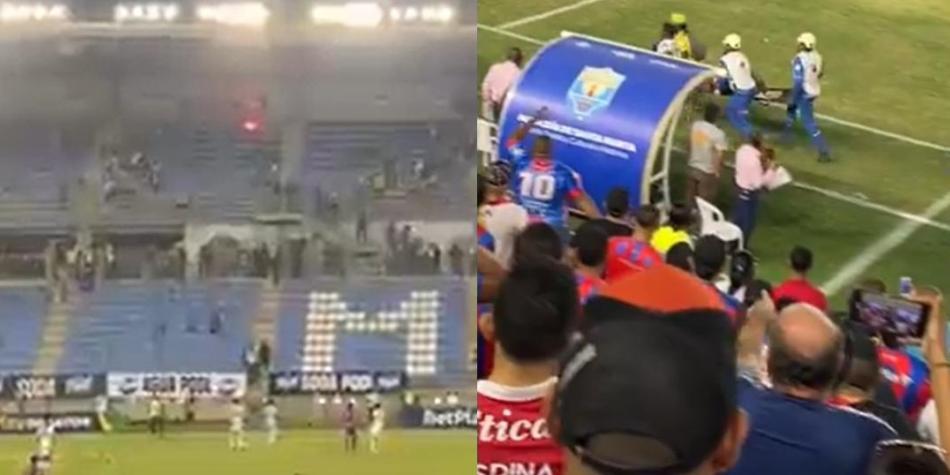 Disturbios entre hinchas de Real Cartagena en Santa Marta