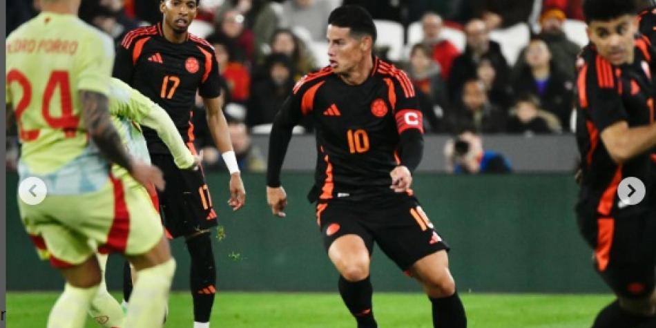 James Rodríguez, en Colombia vs España