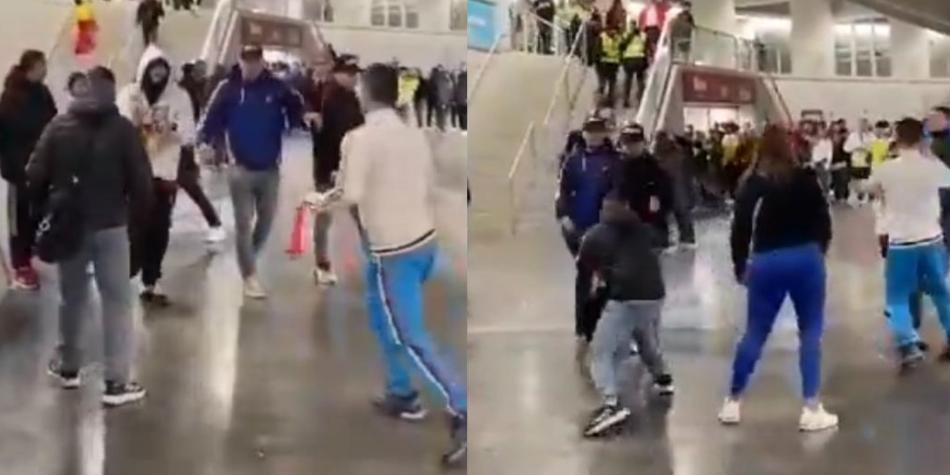 Pelea de hinchas de Colombia en Madrid