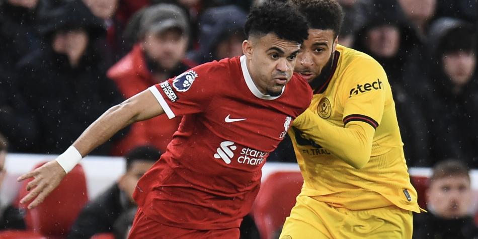 Luis Díaz en Liverpool vs Sheffield United