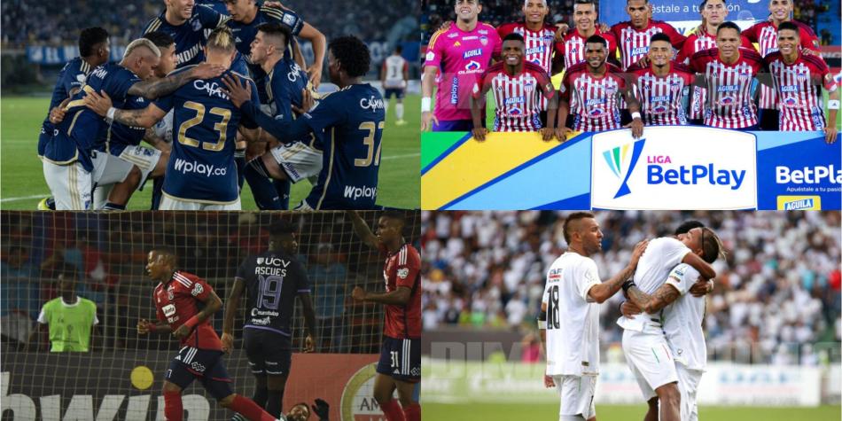 Millonarios, Junior, Once Caldas, DIM