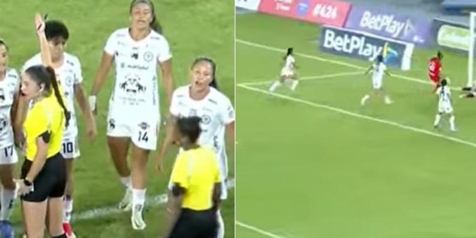 Las jugadoras de Llaneros se retiraron del partido contra América.