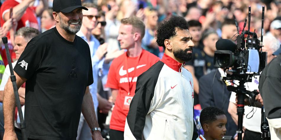 Jurgen Klopp y Mohamed Salah