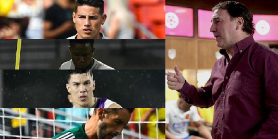 Lorenzo y jugadores de Colombia