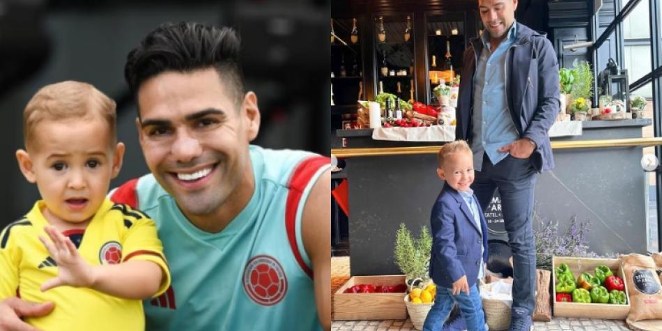 Falcao García y su hijo, Jedediah