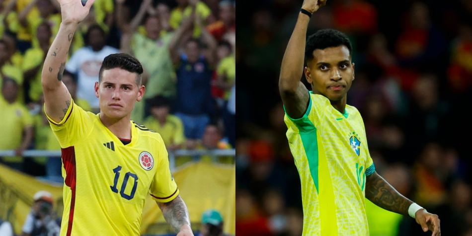 James Rodríguez y Rodrygo Goes