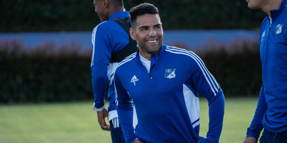 Falcao en entrenamiento de Millonarios