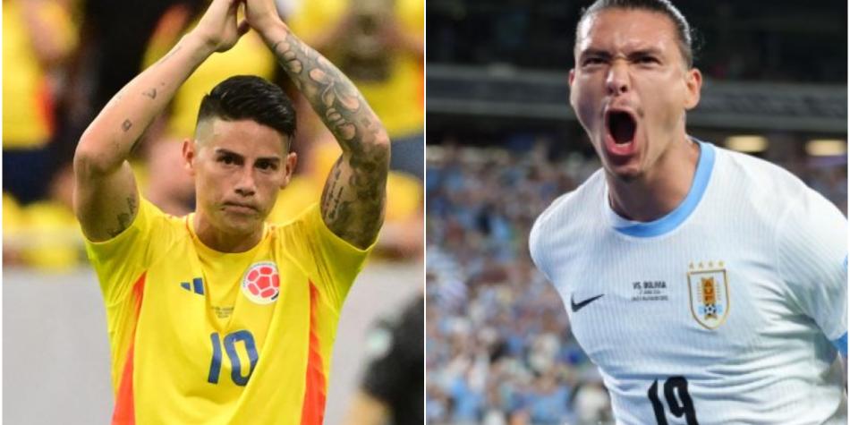 James Rodríguez y Darwin Núñez
