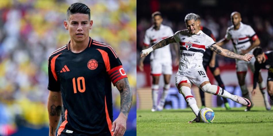 James Rodriguez y Luciano Neves