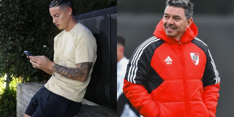 James Rodríguez y Marcelo Gallardo