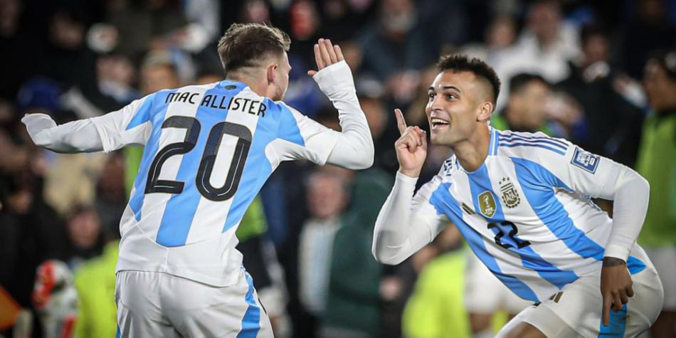 Lautaro Martínez y Alexis Mac Allister