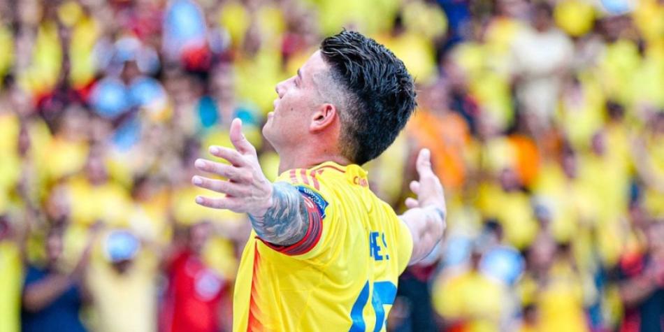 James Rodríguez en Colombia vs. Argentina