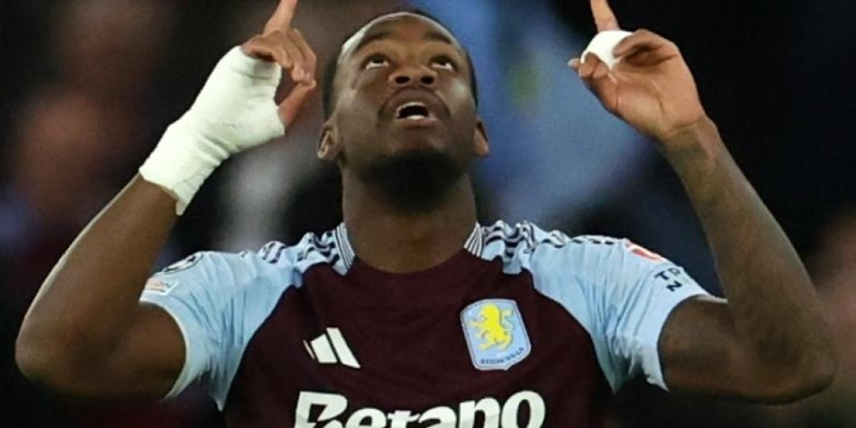 Jhon Durán, con Aston Villa en Champions League