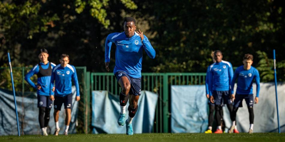 Carlos Cuesta en práctica de Genk