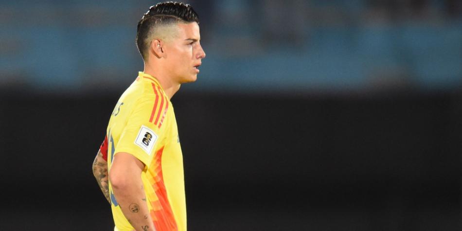 James Rodríguez en Uruguay vs Colombia