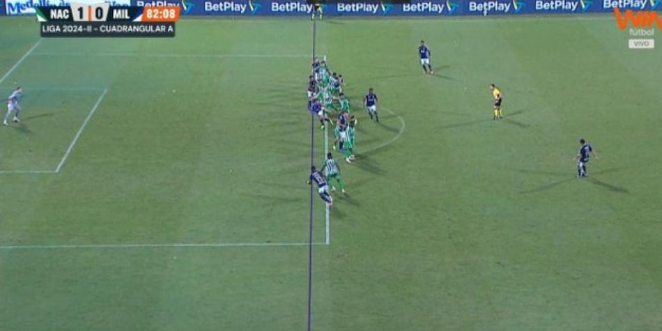 Polémica del VAR en Atlético Nacional vs Millonarios