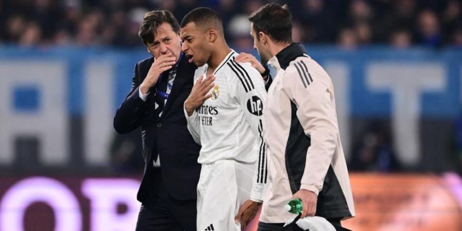 Kylian Mbappé, lesionado en Atalanta vs Real Madrid