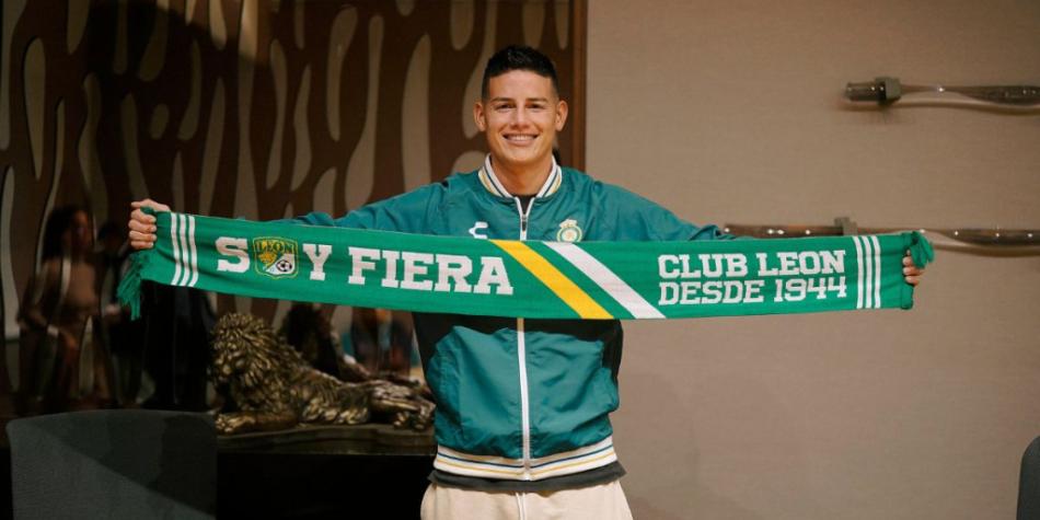 James Rodríguez presentado con León