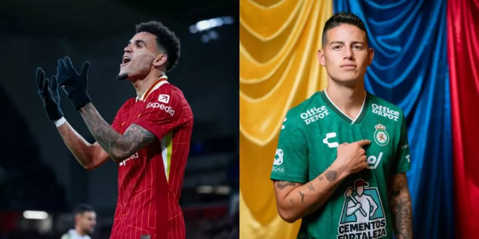 Luis Diaz y James Rodríguez