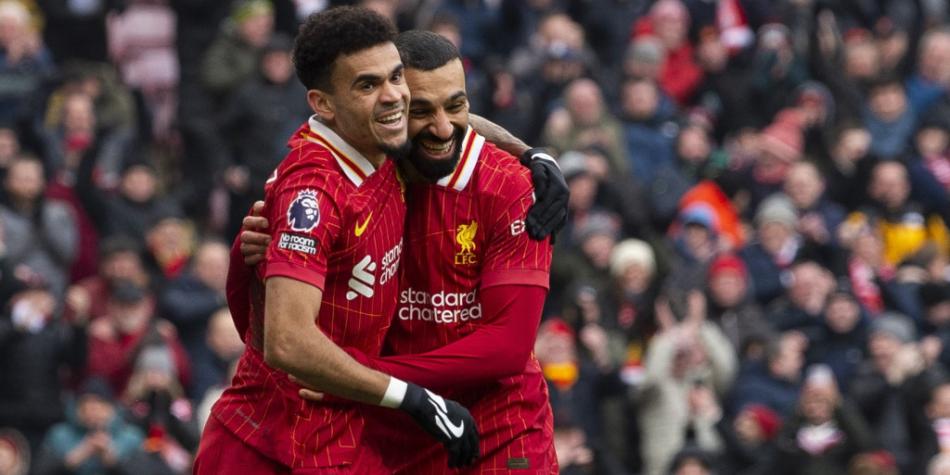 Luis Díaz y Mohamed Salah en Liverpool