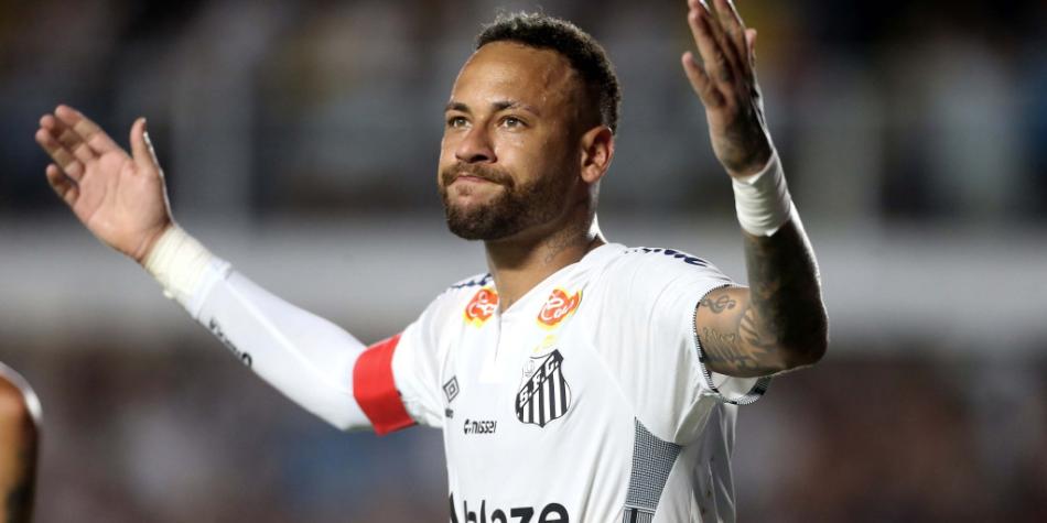 Neymar con Santos de Brasil en 2025