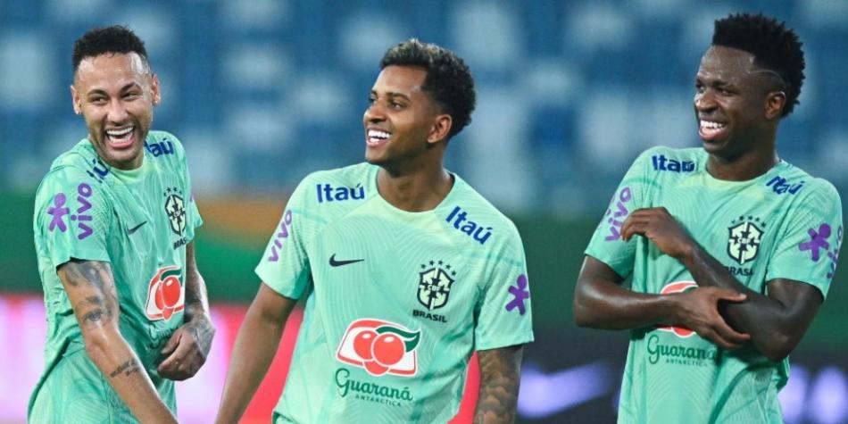 Neymar, Rodrygo y Vinicius en selección de Brasil