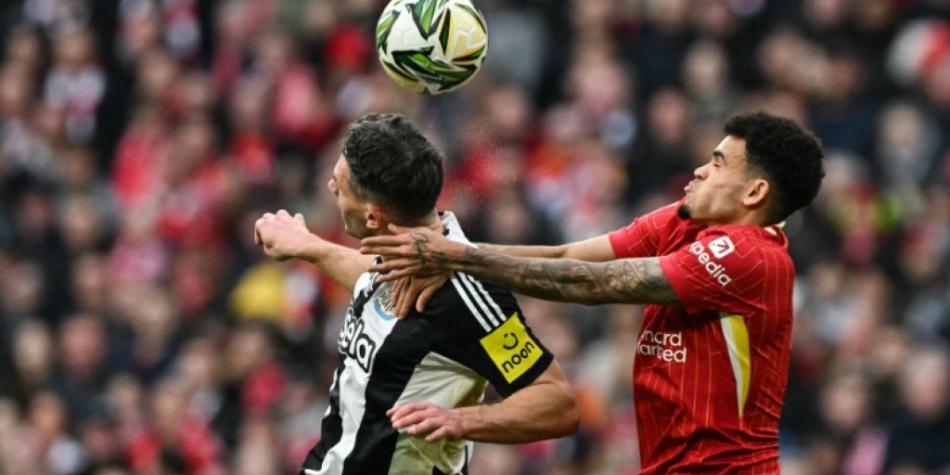 Luis Díaz en Liverpool vs Newcastle