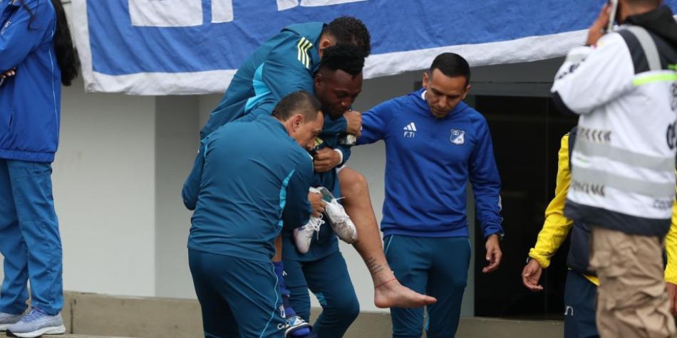Leonardo Castro, lesionado en Millonarios vs Alianza