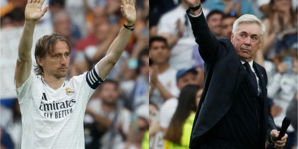 Carlo Ancelotti y Luka Modric